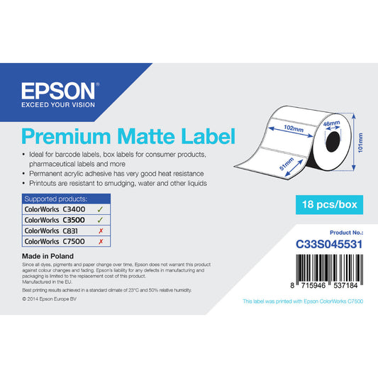 Epson Printer Labels Epson C33S045531