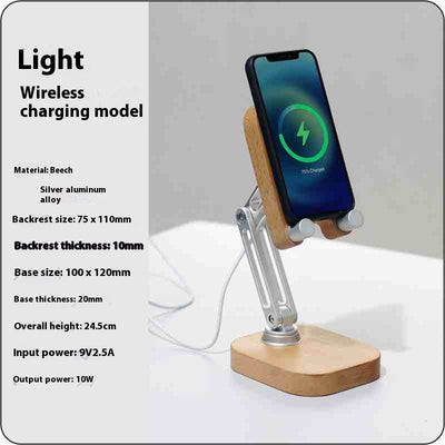 Black Walnut Aluminum Alloy Foldable Wireless Charging Bracket