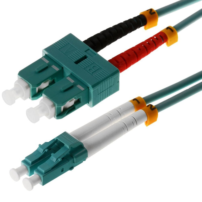 Helos Lwl Network Cable Lc/Sc Duplex 50/125?M OM3 Aqua 1,0M