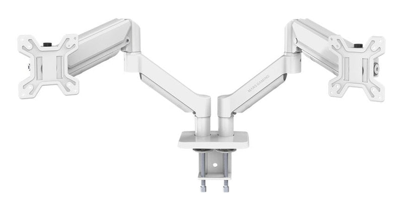 Mars Gaming Soporte Monitor Dual Articulable 32'' Blanco Marm Pro 2 Soporte Monitor Dual Profesional 13' a 32'