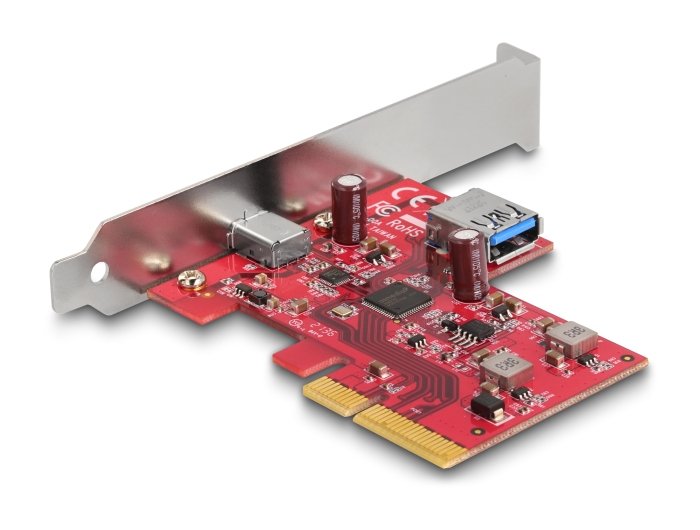 Delock 90158 Cards Pci Express X4 a 1 X External USB 10Gbps USB Type-c™ Female + 1 X Internal USB 10Gbps Tipo-
