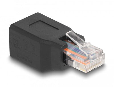 Delock 66991 Adapter Network RJ50 Male a Female 10P/10C Pin Out 1:1 Black — image 1