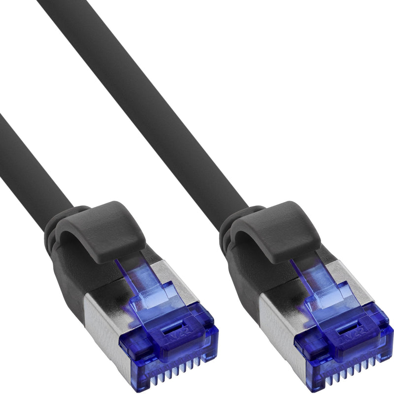 Inline® Network Cable Slim, CAT.6A, S/FTP, Tpe (lszh) Flexible, PoE, Black, 1.5M
