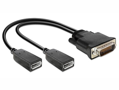 Delock Adapter DMS-59 Male 2 X DisplayPort Female 25CM — image 1