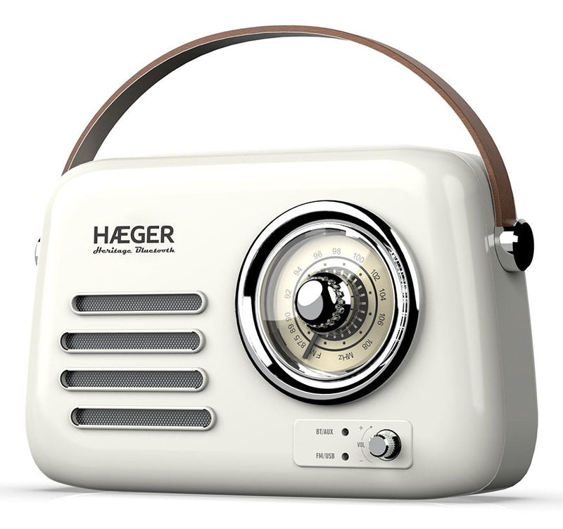 Haeger Radio RB-CRE.003A Laptop Analógica Cream Colour