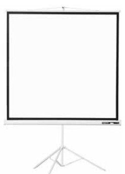 Approx Screen Tripod 200X200 High Quality Fabric White Matte Bordes Black 3CM