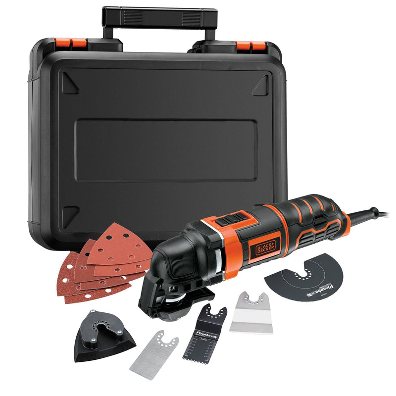 Negro & Decker MT300KA Herramienta Multifunción Incl. Accesorios, Incl. Caja 13 Piezas 300W
