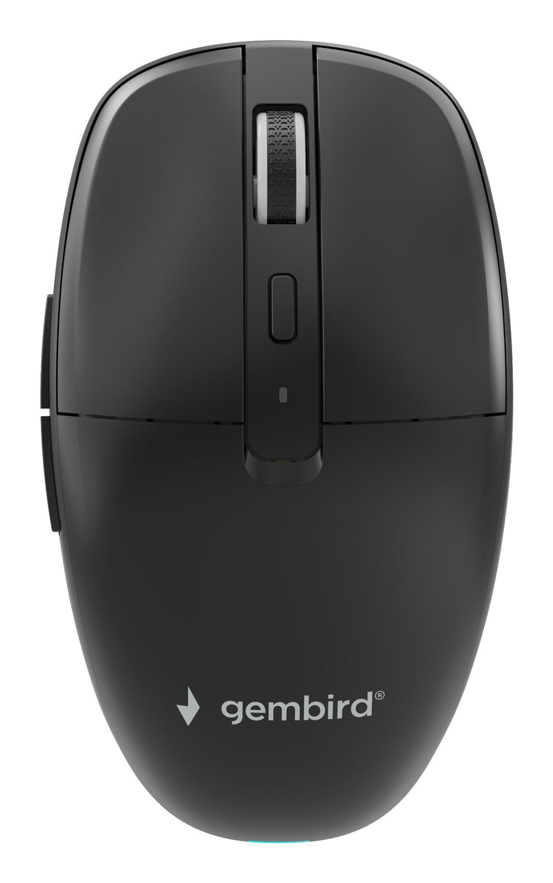 Gembird Mouse MUSW2-6B-01 Wireless Modo Dual (2,4G + Bluetooth), 1600 Dpi, 6 Buttons Black