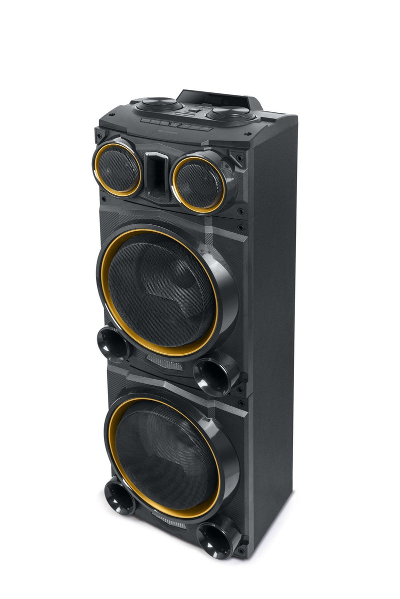 Muse M-1988 Dj Negro Altavoz Fiestas 800W Con Bluetooth Radio Fm USB Aux 2X Micros