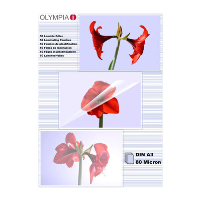 Olympia 1X50 Din A3 80 Micron Plastificador 50 Pieces — image 1