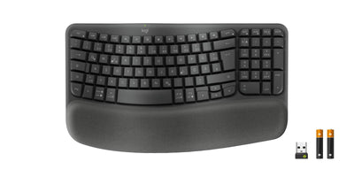 Logitech Keyboard German Wave Keys For Business RF Wireless + Bluetooth Qwertz Graphite — image 1