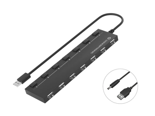 Conceptronic USB Hub 7PORT USB 2.0 Black — image 1