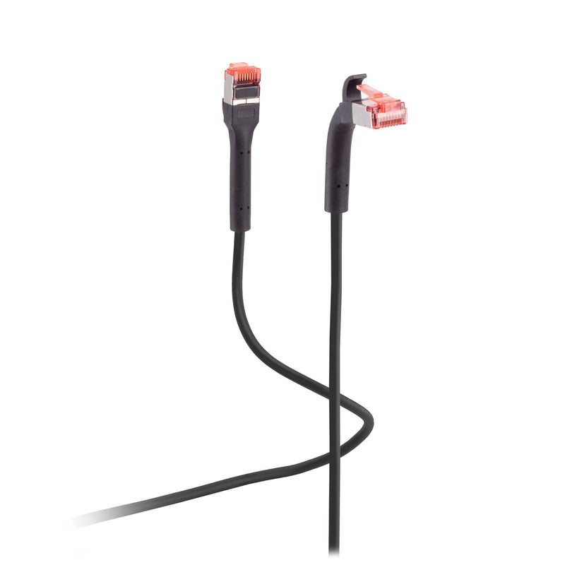 Flexline Network Cable U/FTP CAT.6A With Biegbaren Mecker Black 0,25M