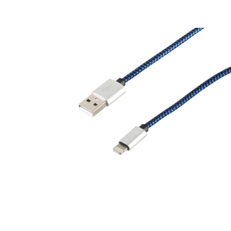 Cable Charging Lightning 8 Pines Nylon Blue 2,0M