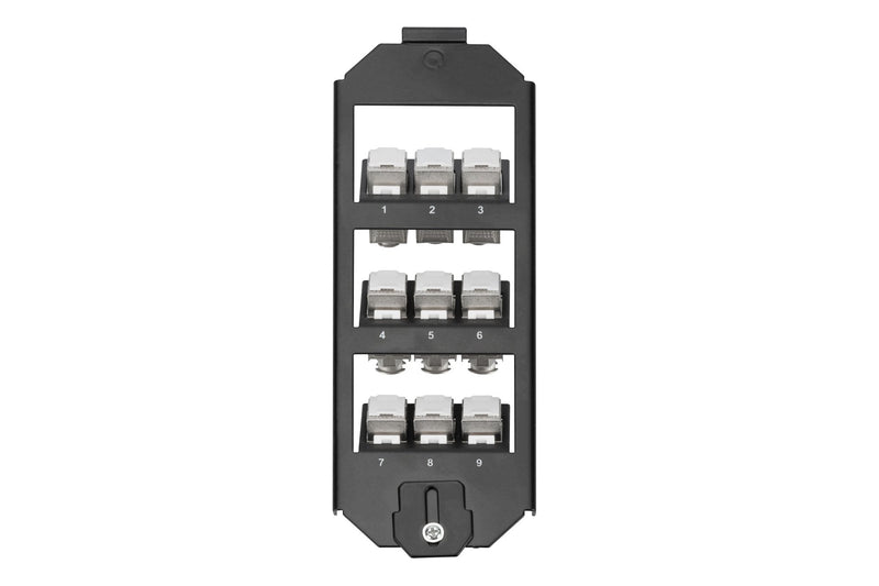 Stand Depósito Floor Digitus Módulos Keystone, Triple Frame Assembly Black Obo-ackermann GES9 AN-25179