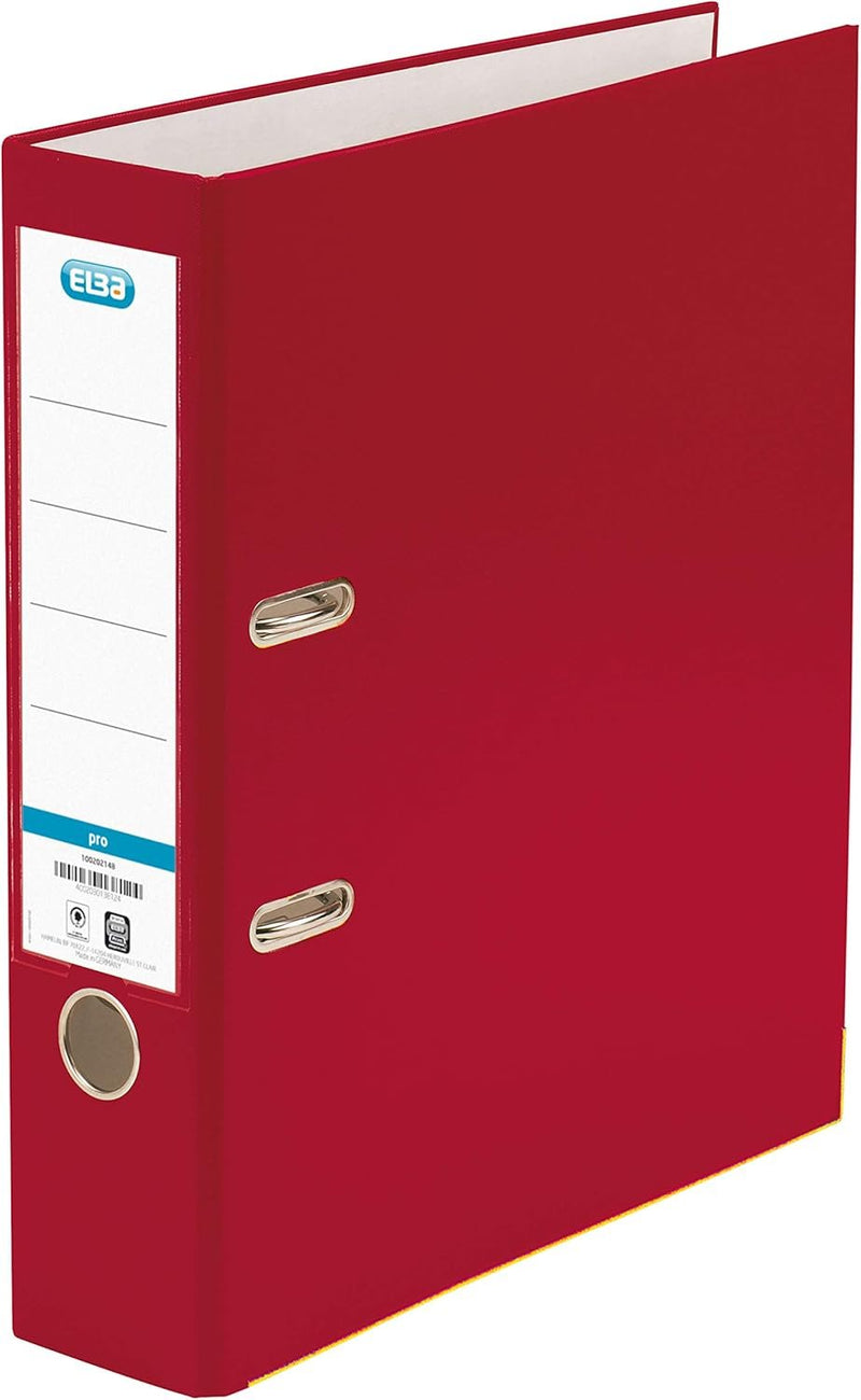 Elba Ring Binder Lever A4 Lomo Wide Rado Red