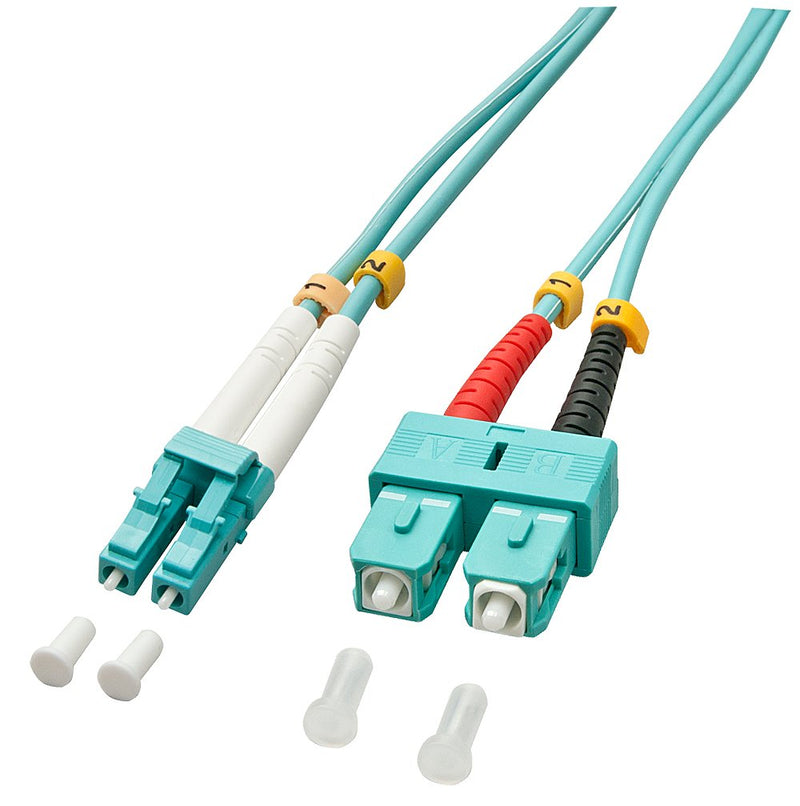 Lindy Cable 15M OM3 Lc - Sc Duplex Fibre Optic And Infiniband Turquesa