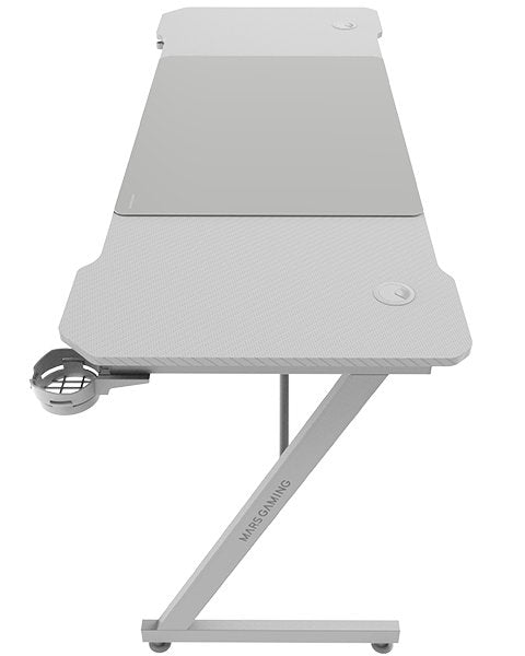 Mars Gaming Desk Gaming MGD-X160 White 160X60/ Mouse Pad XXL/ Stands Externos Bebidas And Headphones/ Gestión