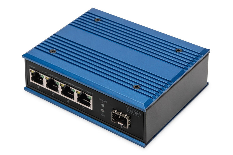Digitus Switch Industrial PoE 4 Ports 10/100/1000BASE-TX+1000BASE-FX