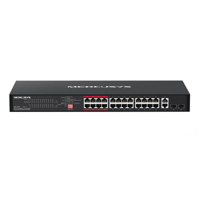 Mercusys Switch No Gestionable MS126CP 26P 24XFE LAN 2XGB Combo LAN/Sfp 24XPOE + 295W Housing Metalic — image 1