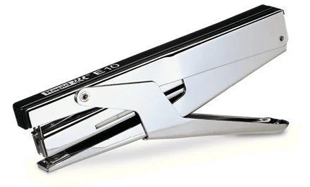 Rapid E10 Stapler Tenaza - Up To 15 Hojas - Staples Nº10 - Grapado Cerrado - Colour Cromado/Black