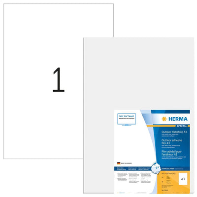 Herma Label . A3 Film Adhesive Outdoor White 297X420 Mm 40 Units — image 1