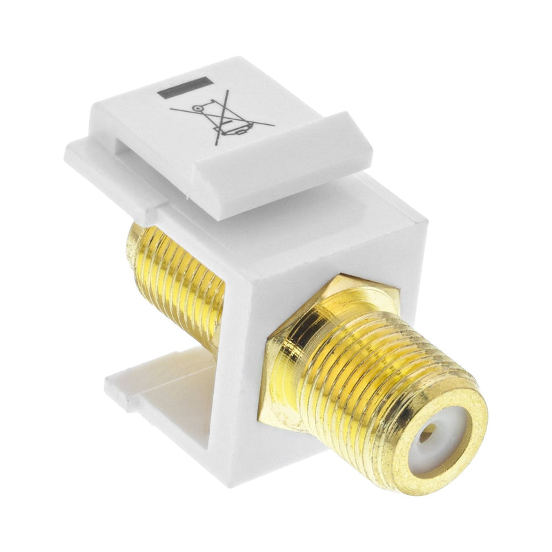 Adapter Keystone Cable Satélite, 2X Connectors F, White