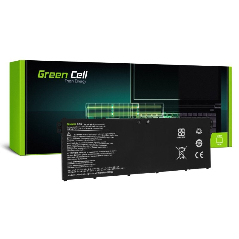 Greencell Battery AC14B3K AC14B8K For Acer Aspire 5 A515 A517 R15 R5-571T Spin 3 SP315-51 SP513-51 Swift 3 SF3