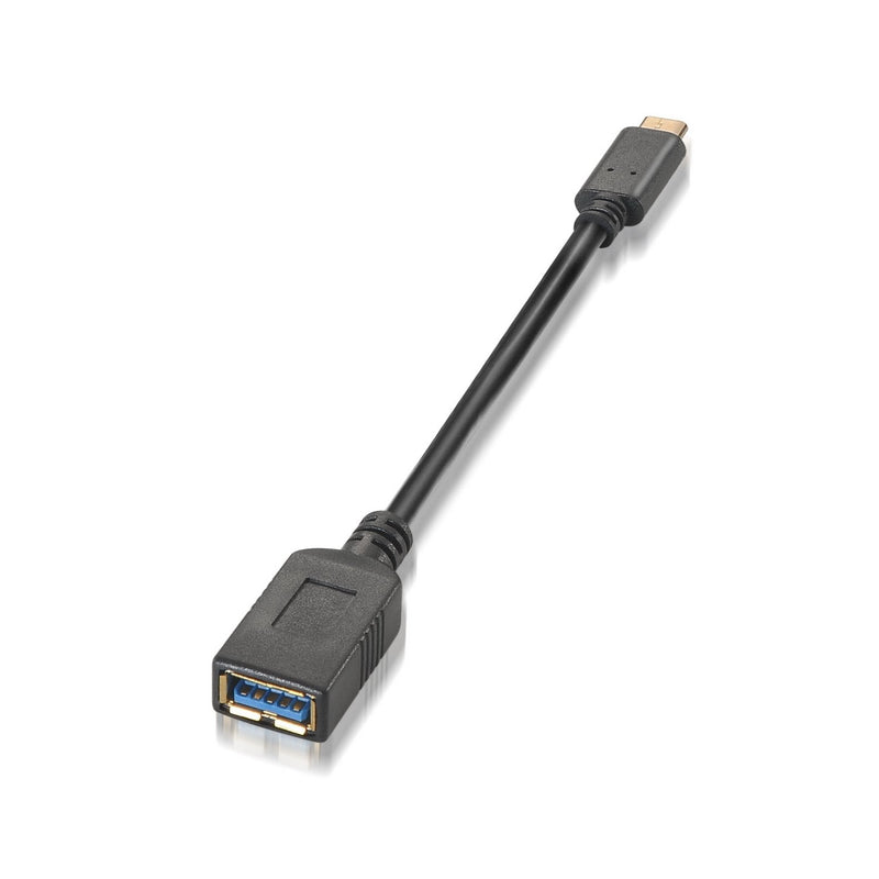 Aisens USB Cable 3.1 GEN1 5Gbps 3A - Type USB-C/m-a Female - 15CM - Black