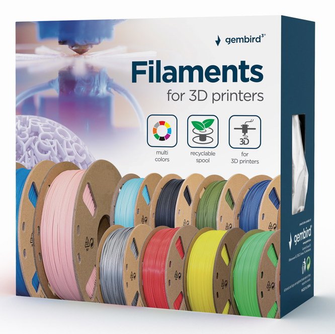 Gembird Filamento Pla Fluorescent Yellow 1,75MM 1KG