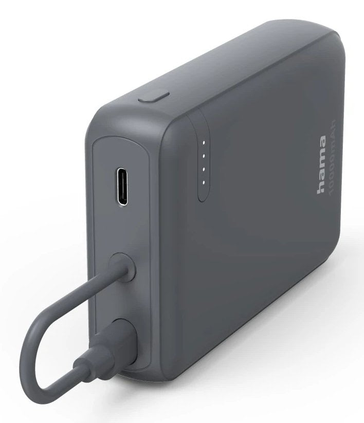 Hama Powerbank Power Pack 10000MAH 2x USB-C Indicador Charging Cable Integrado Antracita