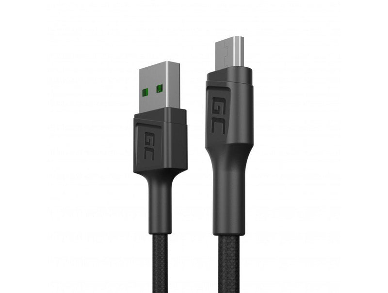 Green Cell KABGC23 USB Cable 0,3M USB 2.0 USB a Micro-usb B Black