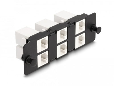 Delock Keystone Adapter Panel 6 Port Black — image 1