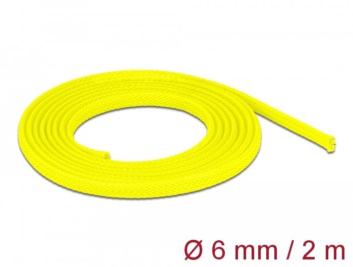 Delock Case Trenzada Expandible 2 Mx 6MM Yellow