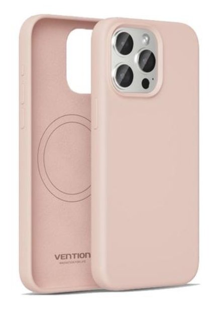 Vention Case Silicone With Magsafe KUEP0-20 Compatible With Iphone 14 Plus Pink