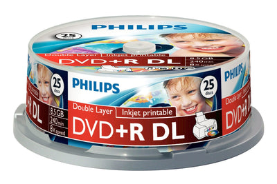 Philips Dvd + R 8,5GB 25PCS Spindel Printable 8X Double — image 1