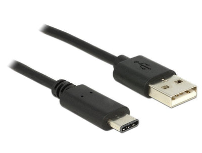 Delock USB Cable 2.0 Typ-a Male USB Type-c 0,5M Black — image 1