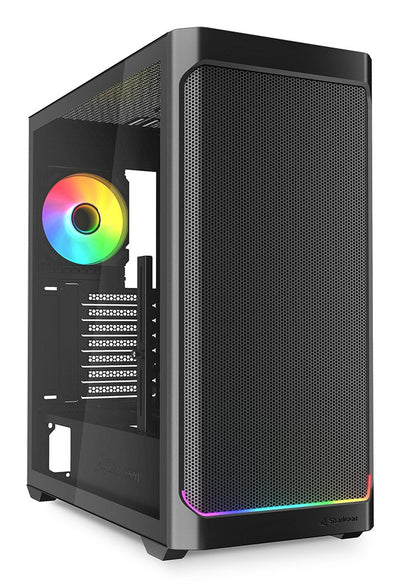 Sharkoon PC Case AK4W RGB Strip Black Glass Tempered 4044951041664 — image 1