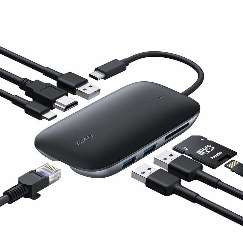 Aukey CB-C71 Interface Hub 5000 Mbit/S Black