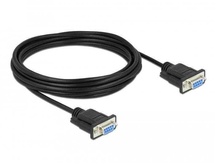Cable Serie RS-232 D-sub 9 Female a Female Módem Nulo With Housing Plug Estrecha - Control Automatic Cts / Rts