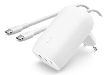Belkin Cargador Boost USB-C 67W 3 X Usb-c, Pps, Blanco WCC002VFWH