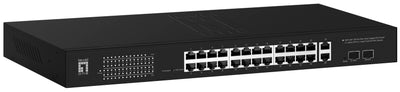 Levelone Switch 28X Ge GEP-2841 2XGSFP 370W 24XPO — image 1