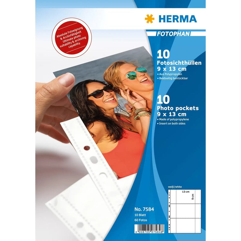 Herma Fotophan 9X13 Horiz. 10 Sheets 7584 Cases Archivar