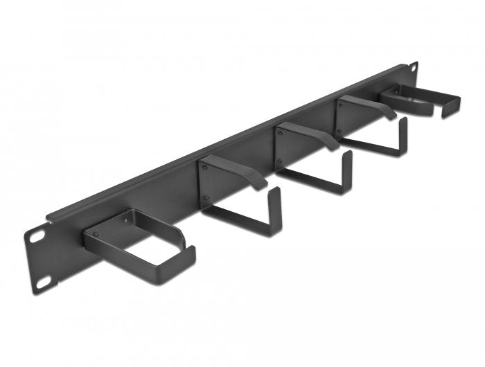 Delock 19? Organiser Cables Rangierpanel With 5 Metal Stands (2 X Horizontal, 3 X Vertical) 1 He Black
