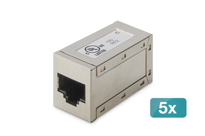 Digitus AT-AG-8-8-C6S-5 Acopladores Modulares CAT.6 Blindados Paquete 5 Silver — image 1