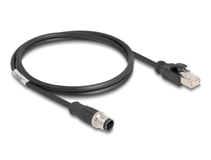 Delock 80850 Cable M12 Codificado D 4 Pin Male a RJ45 Male Pvc 1M