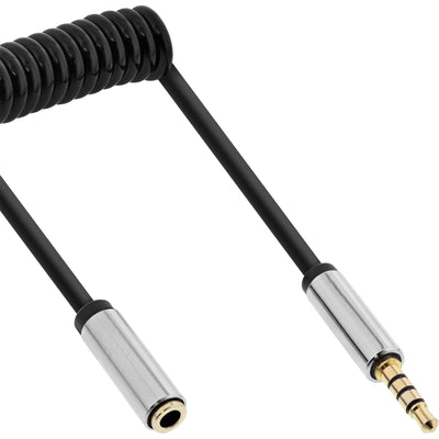 Inline Cable Espiral Slim Audio 3,5MM M/H, 4 Pines, Stereo 1M — image 1
