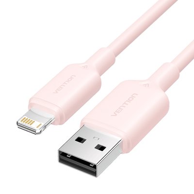 Vention USB Cable 2.0 Lightning Lamph USB Male Lightning Male 480Mbps 2M Pink