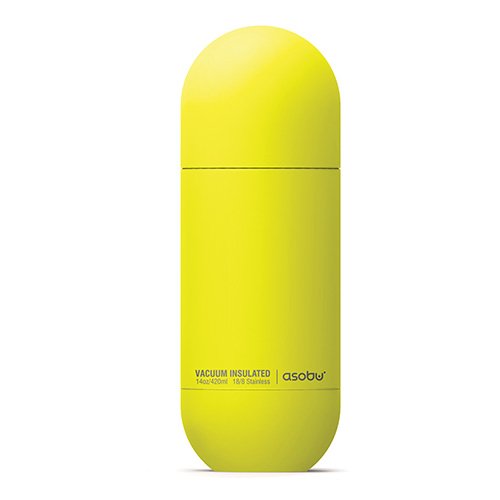 Asobu - Orb - Thermos Steel Inoxidable With Glass Yellow