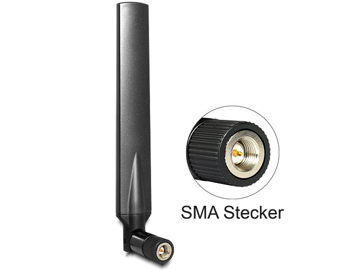 Delock Antenna LTE Sma Male 1 - 4 dBi Omnidirectional Black